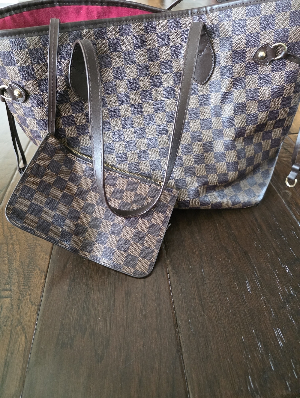 Daisy Rose Large Tote Purse (Louis Vuitton Look Alike)